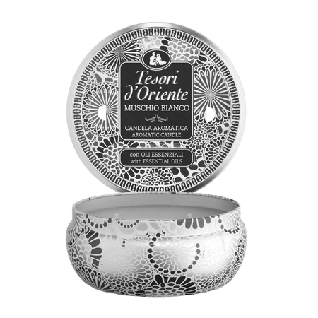 Tesori d'Oriente, geurkaars, Muschio Bianco, 200 g