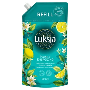 Luxja Aroma Senses, pflegende Flüssigseife mit Zitrusduft, Purely Energizing, Vorrat, 900 ml