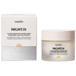 Resibo Night.01, cremă de umplere cu acid hialuronic reticulat și peptide, 50 ml