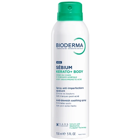 Bioderma Sebium Kerato+ Body, soothing spray for imperfections, 150 ml