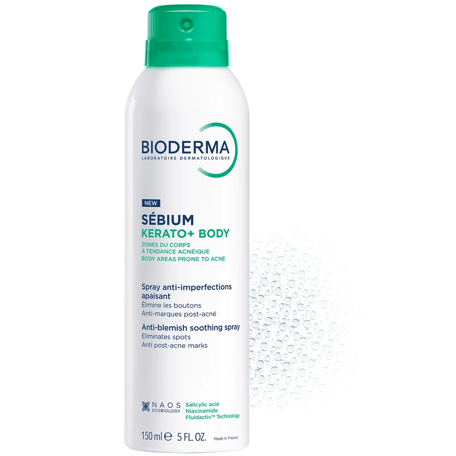 Bioderma Sebium Kerato+ Body, soothing spray for imperfections, 150 ml