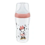 NUK Perfect Match, biberón anticólico con tetina de silicona, talla M, Minnie Mouse, a partir de 3 meses, 260 ml