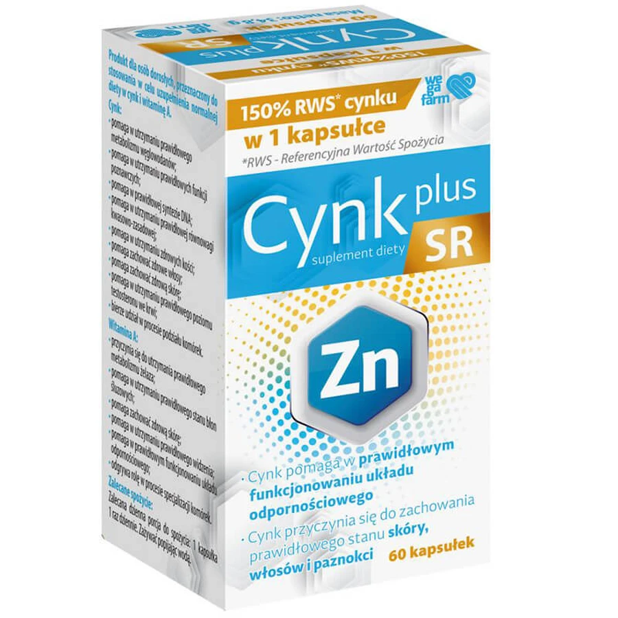 Wegafarm Zink Plus SR, 60 capsules