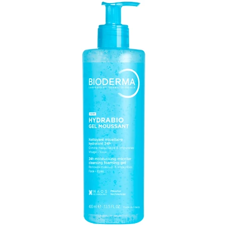 Bioderma Hydrabio Gel Moussant, feuchtigkeitsspendendes Gesichtswasser, 400 ml