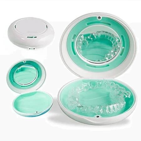 Zent Case, étui pour retainers, aligners, brackets et overlays, blanc