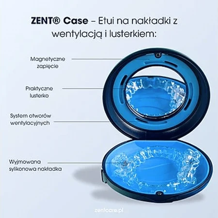 Zent Case, étui pour retainers, aligners, brackets et overlays, blanc