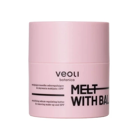 Veoli Botanica Fundente con Equilibrio, manteca desmaquillante emulsionante seborreguladora, piel con imperfecciones, 40 g