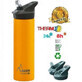 Stainless steel thermos with automatic lid Jannu Yellow, 750ml, Laken