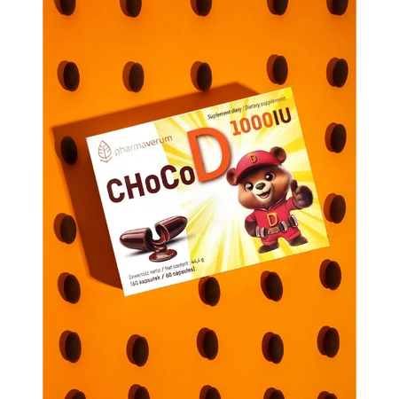 ChocoD, vitamine D pour les enfants à partir de 4 ans, 60 gélules