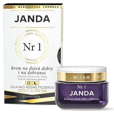 Janda Cosmetic Threads No. 1, puur gouden dag- en nachtcrème, zwarte roos, 50 ml