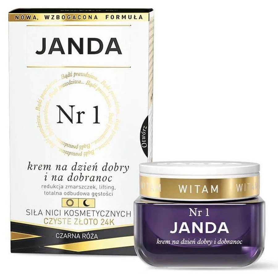 Janda Cosmetic Threads No. 1, puur gouden dag- en nachtcrème, zwarte roos, 50 ml