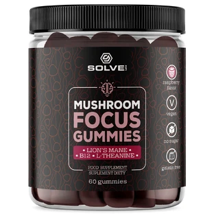 Solve Labs Mushroom Focus Gummies, Geleebonbons, 60 Stück