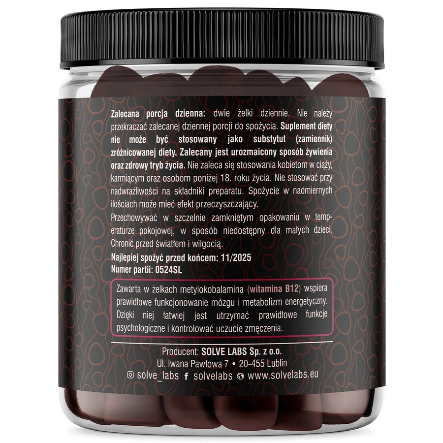 Solve Labs Mushroom Focus Gummies, Geleebonbons, 60 Stück