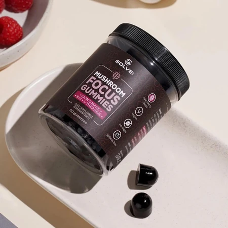 Solve Labs Mushroom Focus Gummies, Geleebonbons, 60 Stück