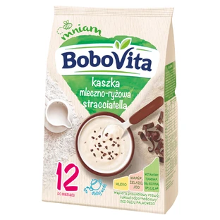 BoboVita Milk-rice porridge, stracciatella, after 12 months, 210 g
