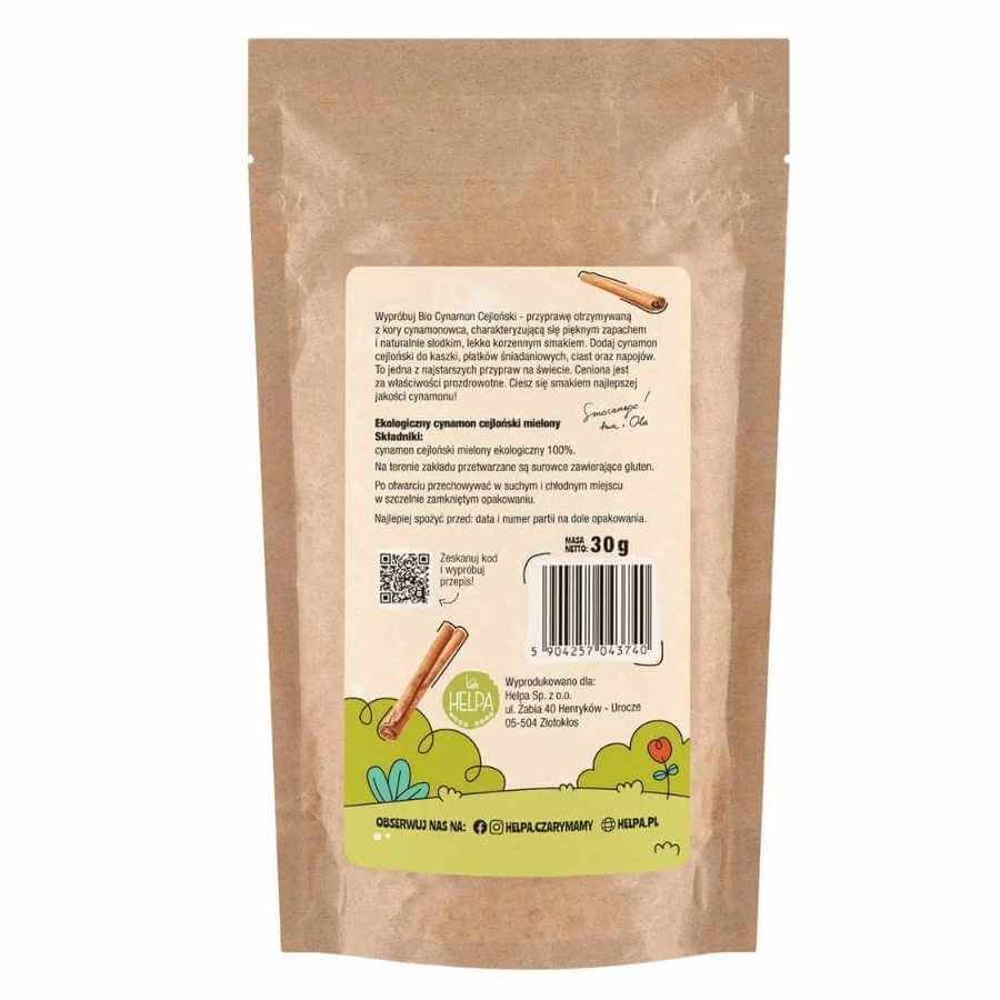 Helpa Bio Ceylon gemalen kaneel, 30 g