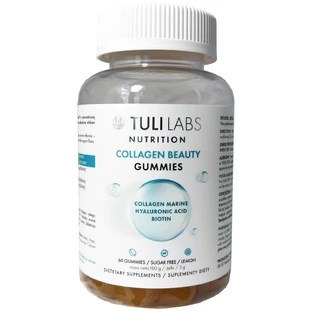 Tuli Labs Collagen Beauty Gummies, Jelly Beans, Zitronengeschmack, 60 Stück