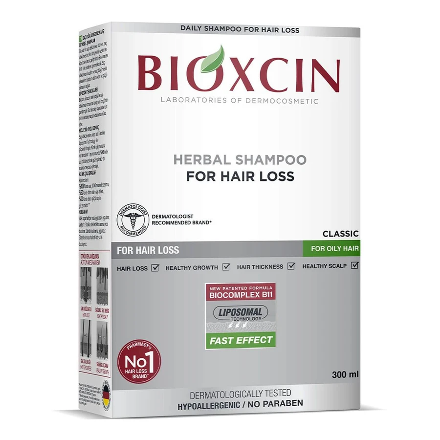 Bioxcin Classic, Anti-Haarausfall-Shampoo für fettiges Haar, 300 ml