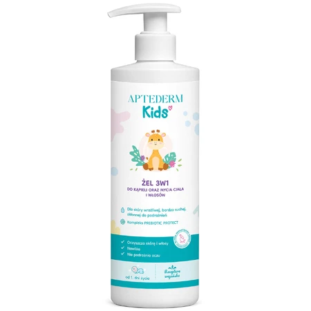 Aptederm Kids, 3-in-1 washing gel, from day 1, 400 ml