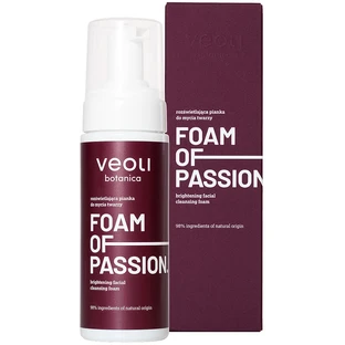 Veoli Botanica Espuma de Pasión, espuma limpiadora facial iluminadora, 150 ml