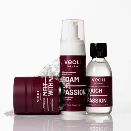 Veoli Botanica Espuma de Pasión, espuma limpiadora facial iluminadora, 150 ml