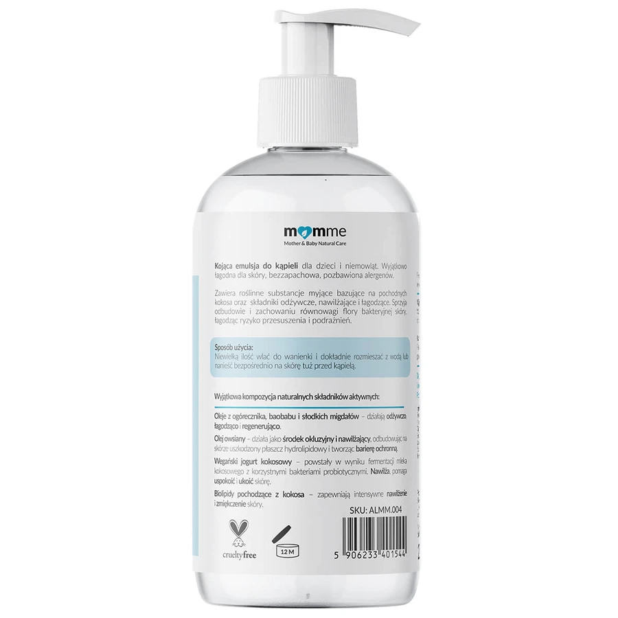 Momme, verzachtende bademulsie, vanaf de geboorte, 200 ml