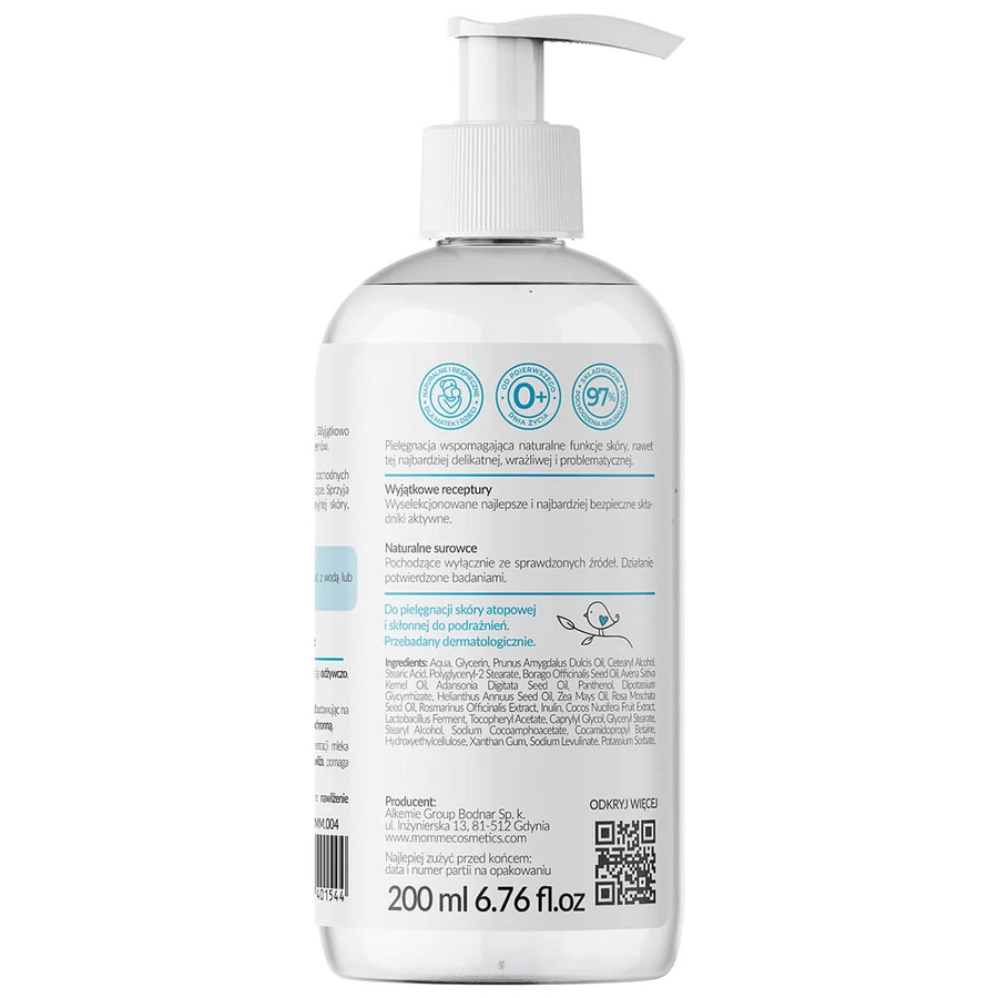 Momme, verzachtende bademulsie, vanaf de geboorte, 200 ml