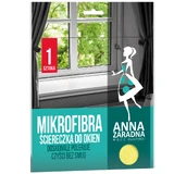 Anna Zaradna, microfiber window cloth, yellow, 32 x 32 cm, 1 piece