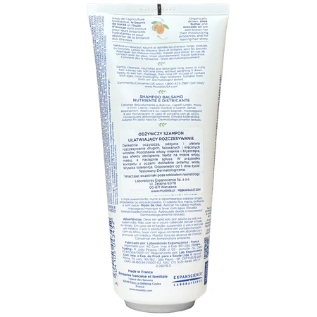Kit Mustela, shampooing nourrissant pour un démêlage facile, cheveux longs, bouclés, ondulés, dès le premier jour, 200 ml + après-shampooing pour un démêlage facile, 200 ml