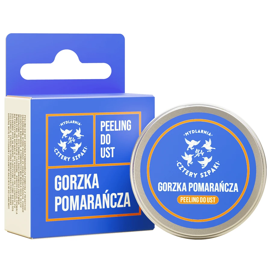 Cztery Szpaki, gommage pour les lèvres, orange amère, 15 ml
