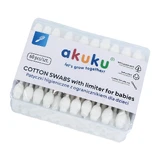 Akkuku, ear sticks with a stopper for babies and children, 60 pieces