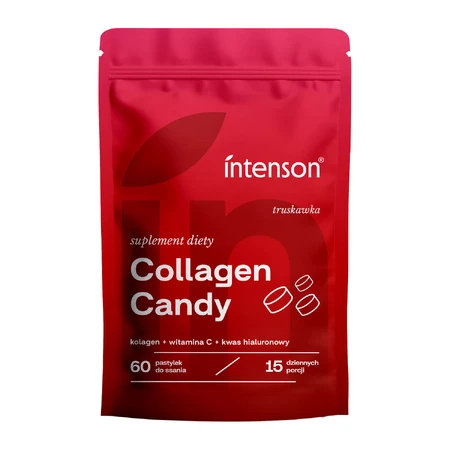 Intenson Collagen Candy, strawberry flavor, 60 lozenges