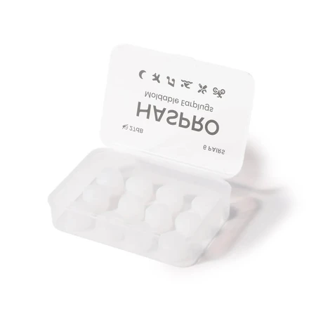Haspro, molded earplugs, white, 12 pieces