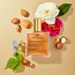 Nuxe Ready Go Glow Set, Honig-Lippenöl, 10ml + Trockenöl, 10ml + Haargummiband