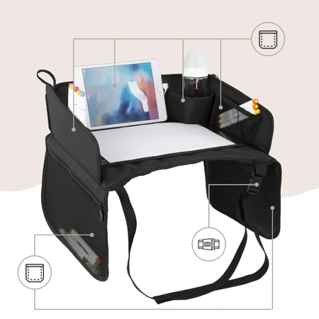 Sipo, baby travel table for car seat, black, 1 piece