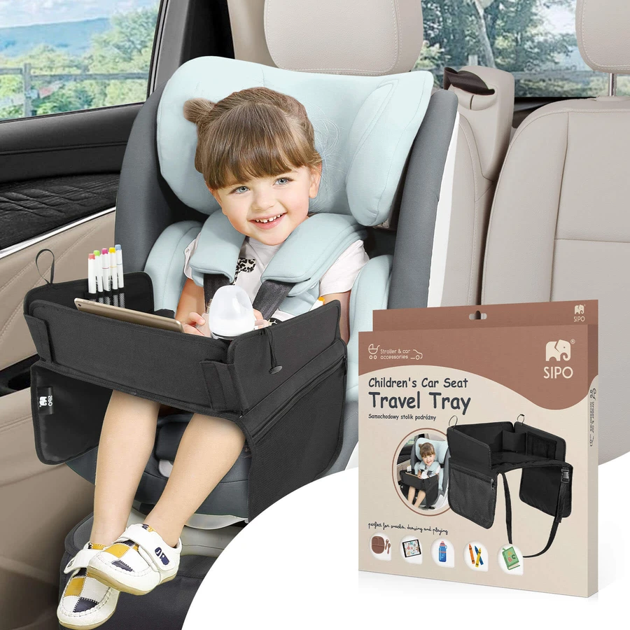 Sipo, baby travel table for car seat, black, 1 piece