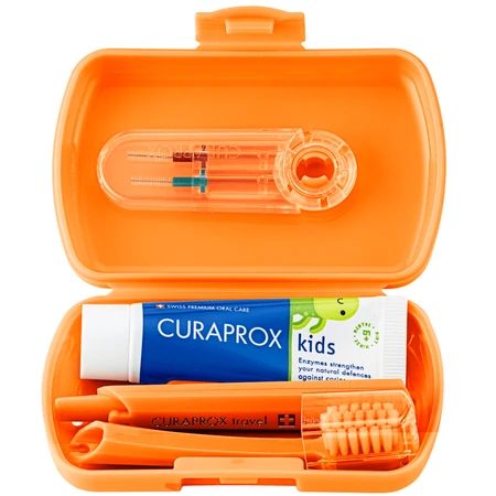 Curaprox Kids, Reiseset, orange