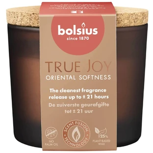 Bolsius True Joy Suavidad Oriental, vela perfumada con tapa de corcho