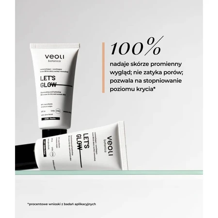 Veoli Botanica Let's Glow, brightening and moisturizing BB cream for dry and normal skin, SPF 20, 2.5 N Beige, 30 ml