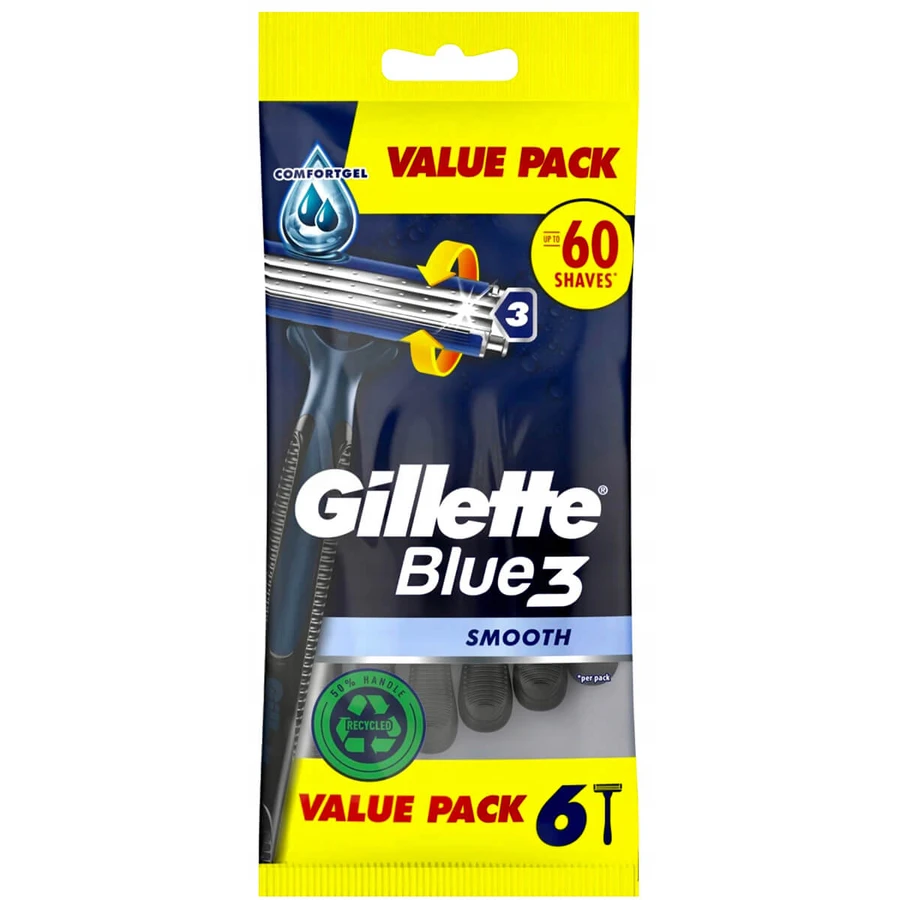 Gillette Blue 3 Smooth, Rasiermesser, 6 Stück
