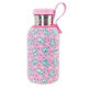 Stainless steel thermos with pink lid and neoprene cover, 500 ml, Laken