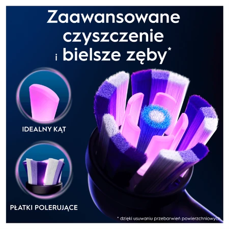 Oral-B iO Radiant White, Ersatzaufsätze für magnetische Zahnbürste, schwarz, 4 Stück