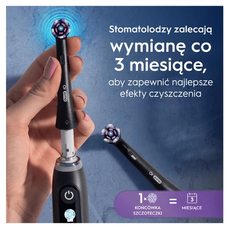 Oral-B iO Radiant White, Ersatzaufsätze für magnetische Zahnbürste, schwarz, 4 Stück