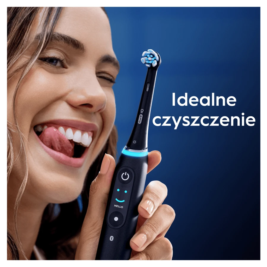 Oral-B iO Radiant White, Ersatzaufsätze für magnetische Zahnbürste, schwarz, 4 Stück