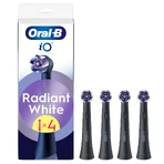 Oral-B iO Radiant White, Ersatzaufsätze für magnetische Zahnbürste, schwarz, 4 Stück