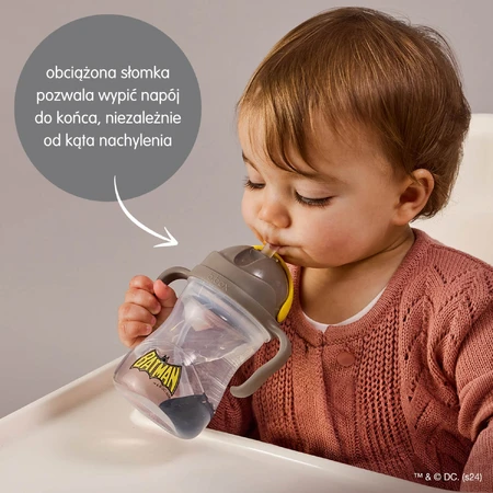 B.Box, fles met rietje, Batman, vanaf 6 maanden, 240 ml