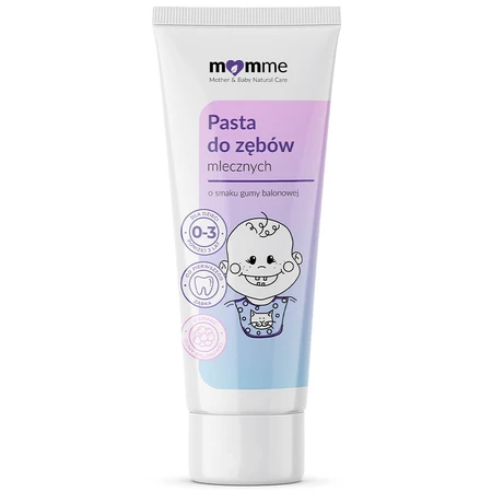 Momme, Zahnpasta für Kinder 0-3 Jahre, Kaugummigeschmack, 50 ml