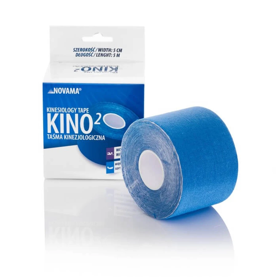 Novama Kino2, kinesiology tape, dark blue, 5 cm x 5 m
