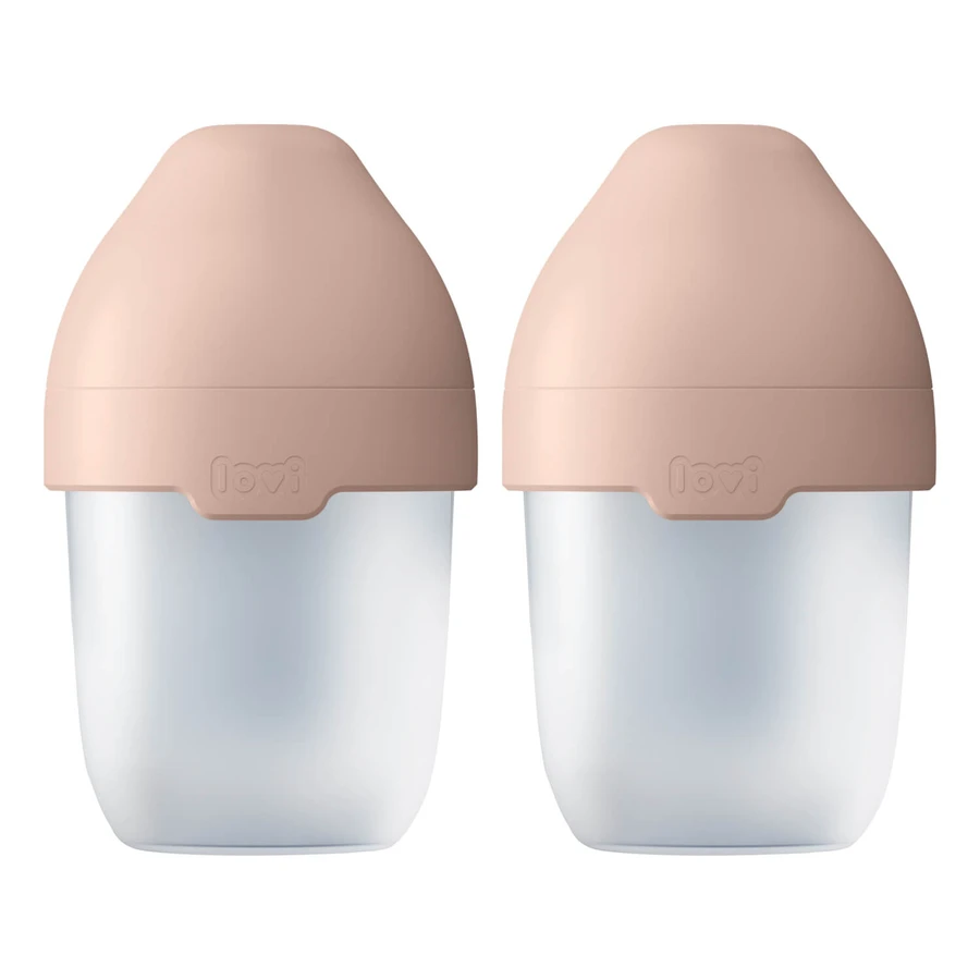 Lovi Mammafeel set, biberón, con mini tetina, desde el nacimiento, 2 x 150 ml