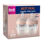 Lovi Mammafeel set, biberón, con mini tetina, desde el nacimiento, 2 x 150 ml